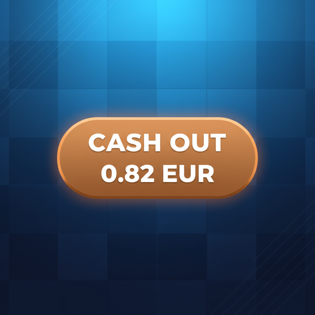 Pulsante Cash Out in bronzo che mostra la vincita corrente durante una partita attiva in Mines